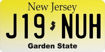 NJ license plate J19NUH
