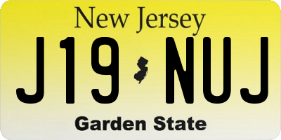 NJ license plate J19NUJ