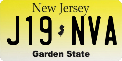 NJ license plate J19NVA