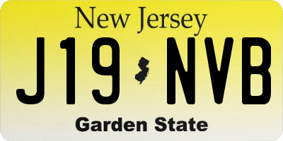 NJ license plate J19NVB