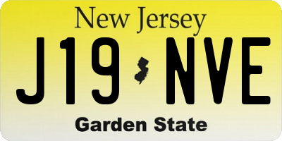 NJ license plate J19NVE