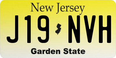 NJ license plate J19NVH