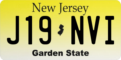 NJ license plate J19NVI