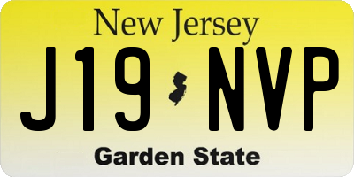 NJ license plate J19NVP