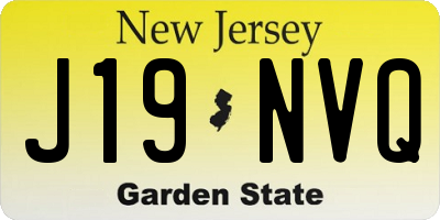 NJ license plate J19NVQ