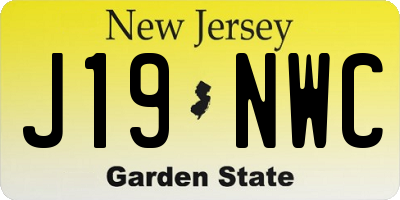 NJ license plate J19NWC