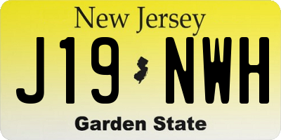 NJ license plate J19NWH