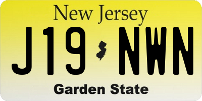 NJ license plate J19NWN