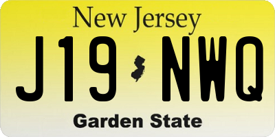 NJ license plate J19NWQ