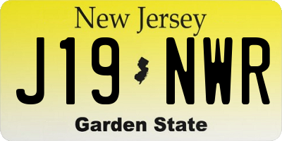 NJ license plate J19NWR