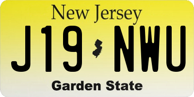 NJ license plate J19NWU