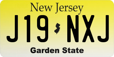 NJ license plate J19NXJ