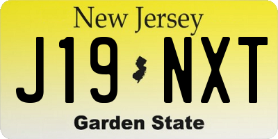 NJ license plate J19NXT