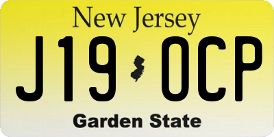 NJ license plate J19OCP