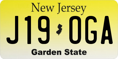 NJ license plate J19OGA