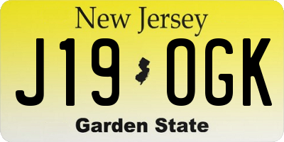 NJ license plate J19OGK