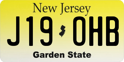NJ license plate J19OHB