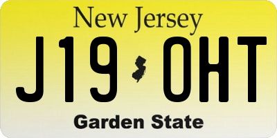 NJ license plate J19OHT
