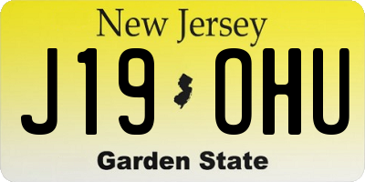 NJ license plate J19OHU