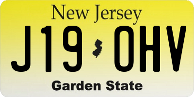NJ license plate J19OHV