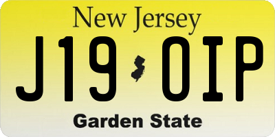 NJ license plate J19OIP