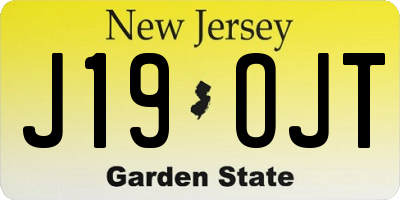 NJ license plate J19OJT