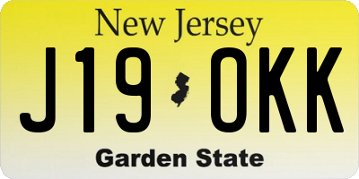 NJ license plate J19OKK