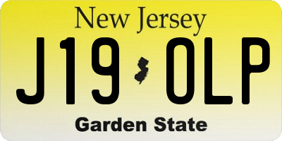 NJ license plate J19OLP