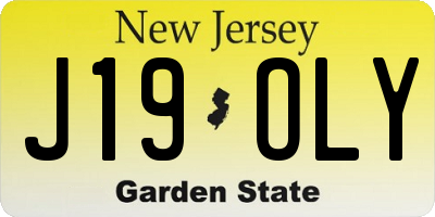 NJ license plate J19OLY