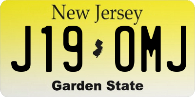 NJ license plate J19OMJ