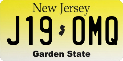 NJ license plate J19OMQ