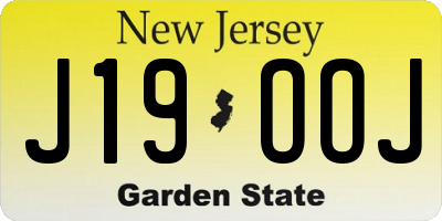 NJ license plate J19OOJ