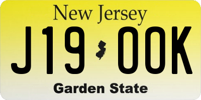 NJ license plate J19OOK