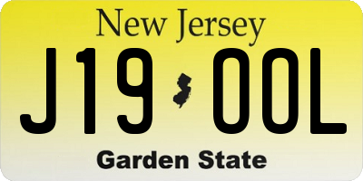 NJ license plate J19OOL