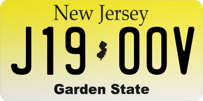 NJ license plate J19OOV