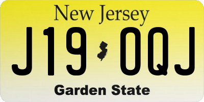 NJ license plate J19OQJ