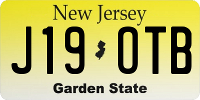 NJ license plate J19OTB