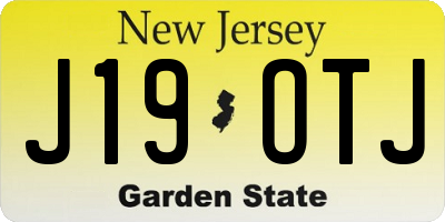 NJ license plate J19OTJ