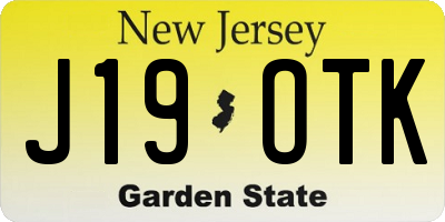 NJ license plate J19OTK