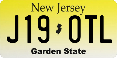 NJ license plate J19OTL