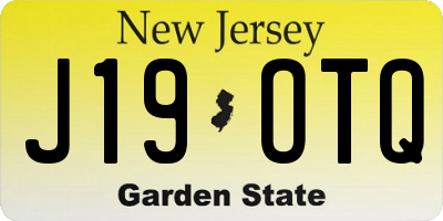 NJ license plate J19OTQ