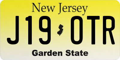 NJ license plate J19OTR