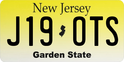 NJ license plate J19OTS