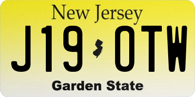 NJ license plate J19OTW