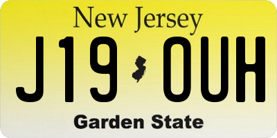 NJ license plate J19OUH