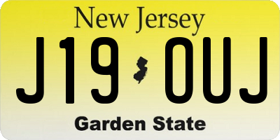 NJ license plate J19OUJ