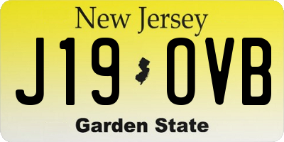 NJ license plate J19OVB
