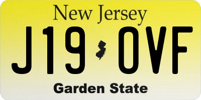 NJ license plate J19OVF