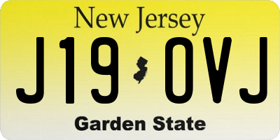 NJ license plate J19OVJ