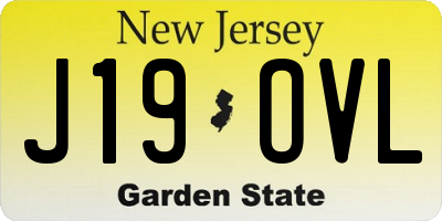NJ license plate J19OVL